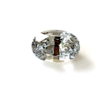 1.95 Cts IF Unheated White Sapphire certified Ceylon Vivid White Sapphire