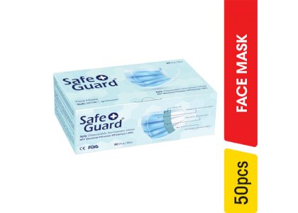 Safe Guard 3ply Disposable Masks - 50.00 pcs