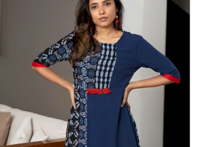 ANTARA BLUE PRINTED KURTHA
