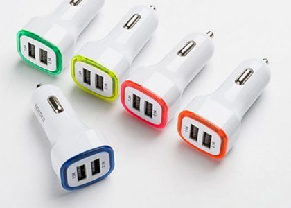 Universal 2 Ports Dual USB LED Car Charger For Iphone X 8 7 Plus Mobilephone USB Adapter For Samsung s9 s8 s7 Huawei USB Charger